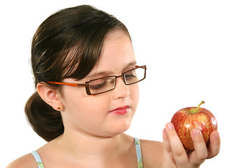 Image showing Child With Apple