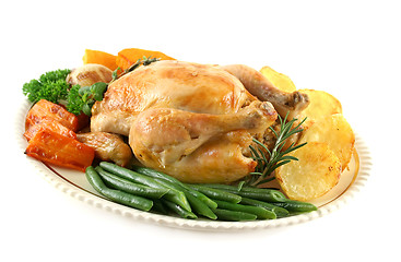 Image showing Roast Chicken And Vegetables