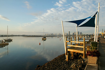 Image showing Shade Sails At Sunrise