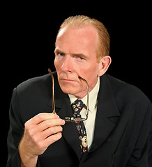 Image showing Glaring Businessman