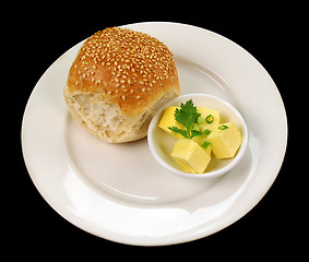 Image showing Bread Roll And Butter