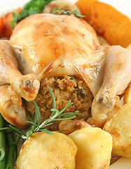 Image showing Roast Chicken And Vegetables