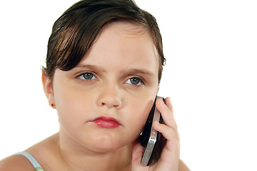 Image showing Child With Cell Phone 2