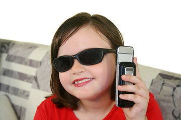 Image showing Child With Cell Phone 3