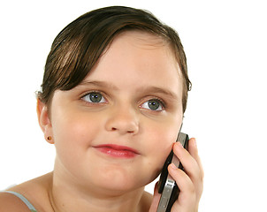 Image showing Child With Cell Phone