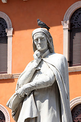 Image showing statue of Dante Alighieri in Verona