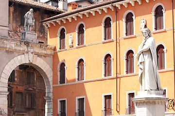 Image showing statue of Dante Alighieri in Verona