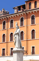 Image showing statue of Dante Alighieri in Verona