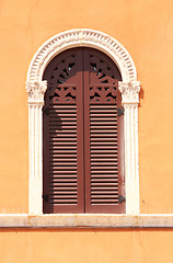 Image showing windows in piazza Signoria, Verona, Italy