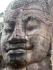 Image showing Stone Face at the Bayon Temple