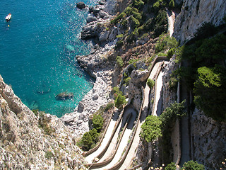 Image showing Capri Italy, azure drop