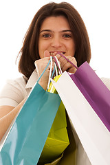 Image showing woman happyness after shopping