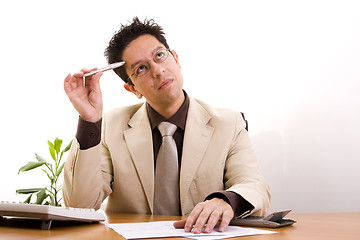 Image showing businessman working at his office 