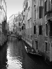 Image showing B&W Venice Canal