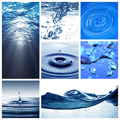 Image showing Water themed collage