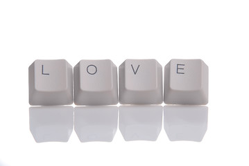 Image showing LOVE written with keyboard buttons 