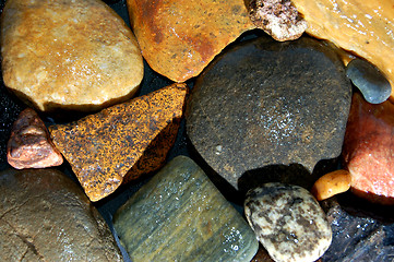 Image showing abstract background with colorful stones