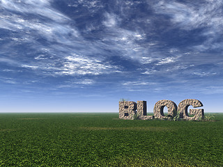 Image showing blog rock
