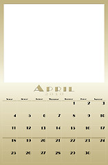 Image showing Monthly 2010 calendar