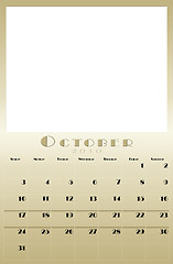 Image showing Monthly 2010 calendar