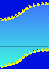 Image showing two lines of ducks.ai