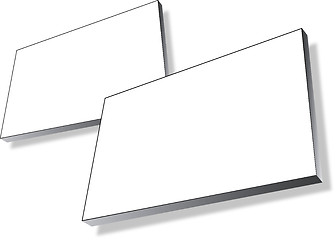 Image showing two white billboards