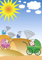 Image showing babies are communicating