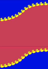 Image showing background with two lines of ducks