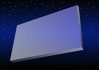 Image showing blue billboard floating in space