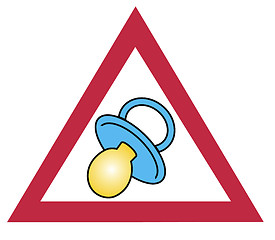 Image showing traffic sign with soother