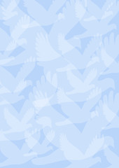 Image showing background with transparent pigeons