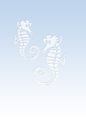 Image showing background with sea horses