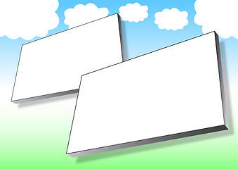 Image showing two billboards in the sky