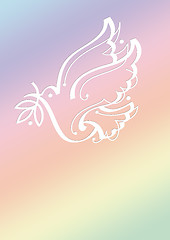 Image showing white dove on gradient colored background