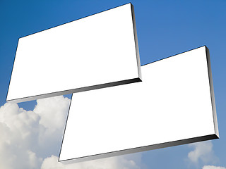 Image showing white billboards in the sky