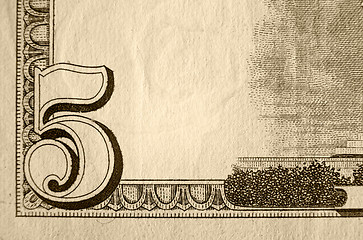 Image showing Five Dollar Bill