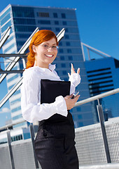 Image showing happy businesswoman