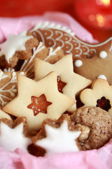 Image showing Detail of Christmas cookies