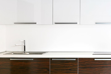 Image showing Bright kitchen counter