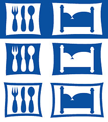 Image showing hotel restaurant symbols