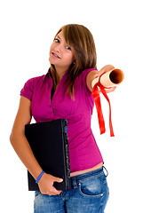 Image showing Teenager schoolgirl