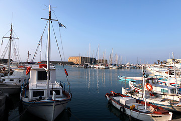 Image showing Old harbour Heraklion, Crete