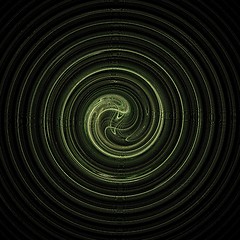 Image showing Fractal 31 green spiral