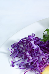 Image showing salad ingredient on a plate