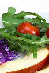 Image showing salad ingredient on a plate
