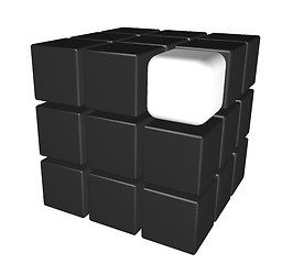Image showing black cubes
