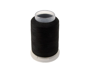 Image showing Black sawing thread bobbin-clipping path
