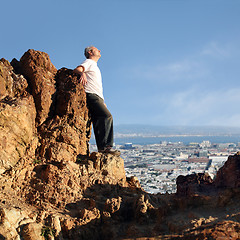 Image showing Man enjoying the view