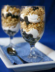Image showing 2 Fancy Blueberry Desserts
