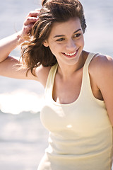 Image showing Girl on the beach